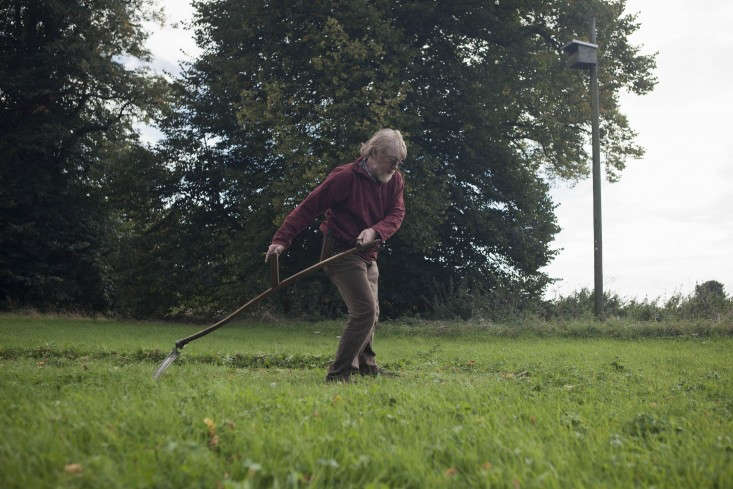 As low-tech as it gets. Photograph by Jim Powell for Gardenista, from Trend Alert: Mowing the Lawn With a Scythe.