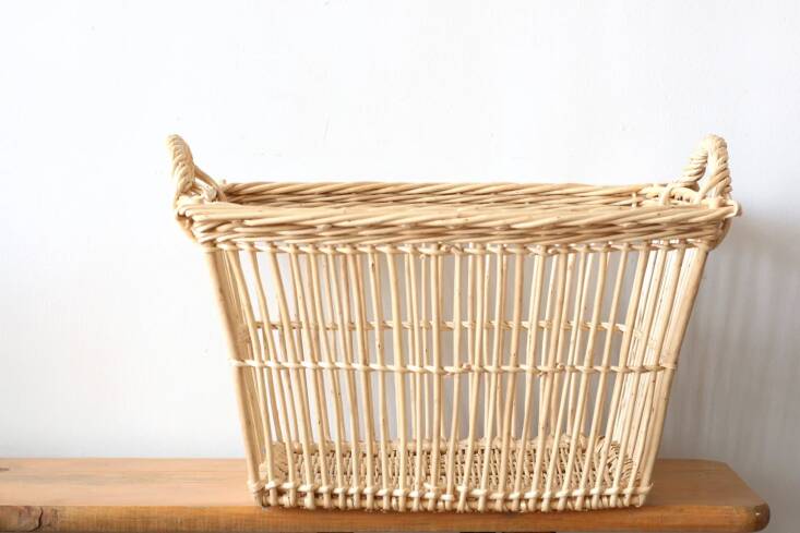 French Wicker Laundry Basket, Flotsam & Fork