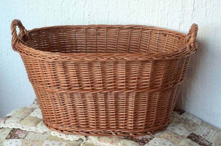 Wicker Laundry Basket from Willow Souvenir via Etsy