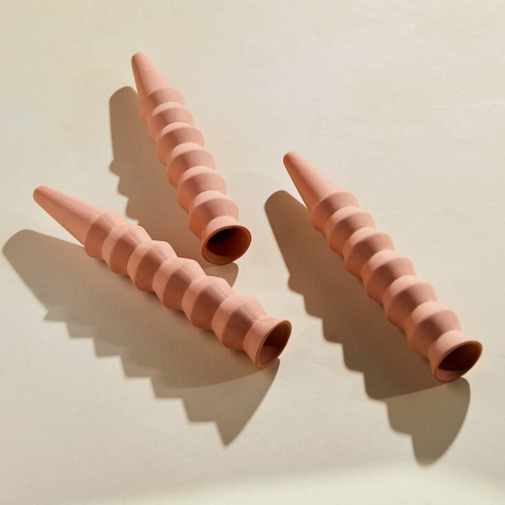  Above: The Terracotta Irrigation Cones are sized for houseplants and keeps them hydrated for up to a week; \$40 for a set of 3 (currently on sale for \$\29.95) at Terrain.