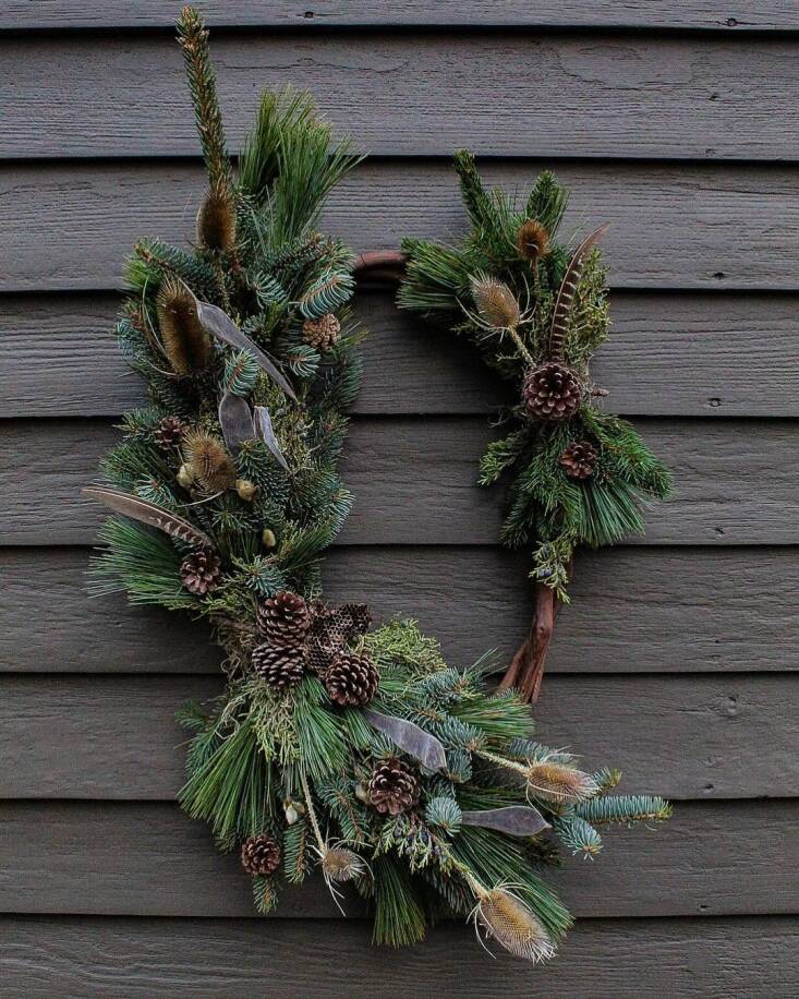 Hort & Pott is known for its artisanal wreaths, which range from \$\100 to \$\200. Many of the materials are foraged from the surrounding property.