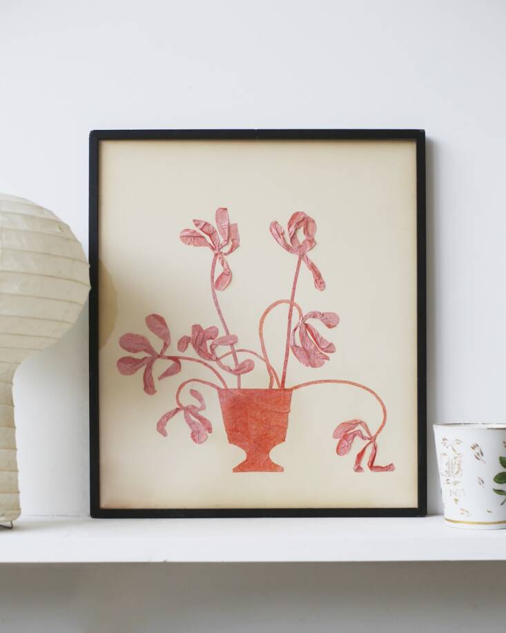 Tissue paper Tulips by Sandy Suffield of The Engine House, Suffolk, England.