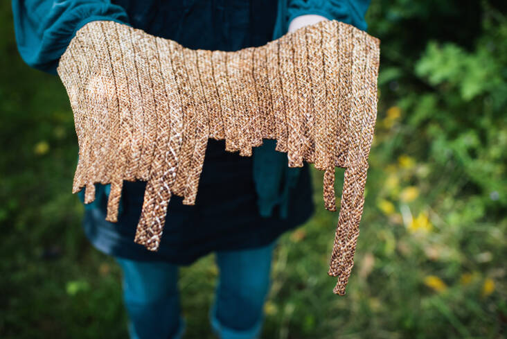 Alice Fox's Dandelion Strip Cloth by Sarah Mason