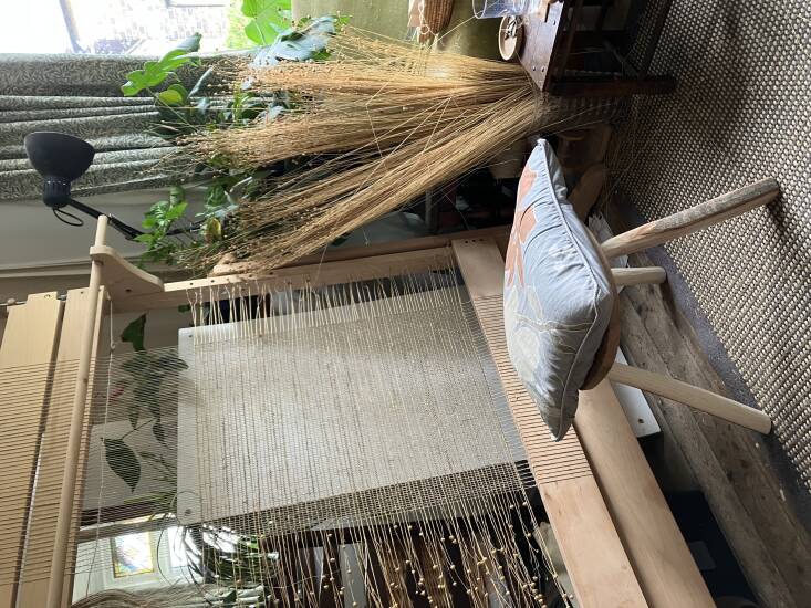 Alice Fox's Loom in Her Home Studio