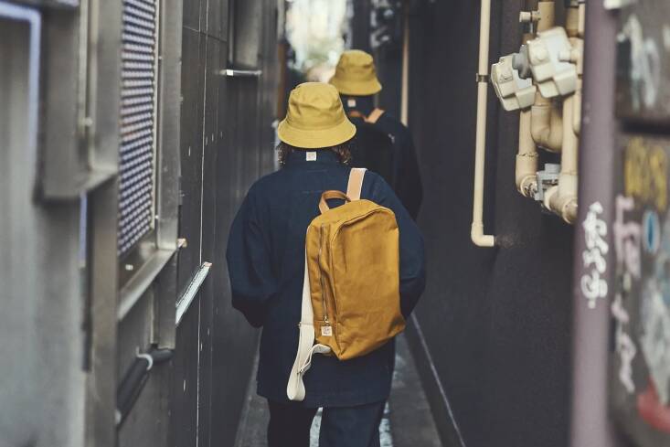 Nizyu Kano x Niwaki Waxed Canvas and Leather Rucksack