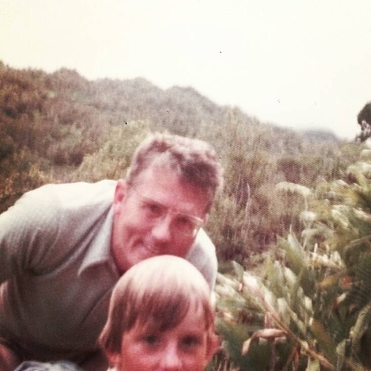 Young Stephen with his father