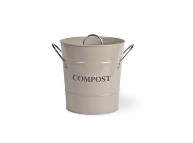 Gardener's Supply Company Galvanized Compost Pail, Sturdy Metal Vintage  Style Crock With Lid For Organic Composting Kitchen Countertop Waste Bin
