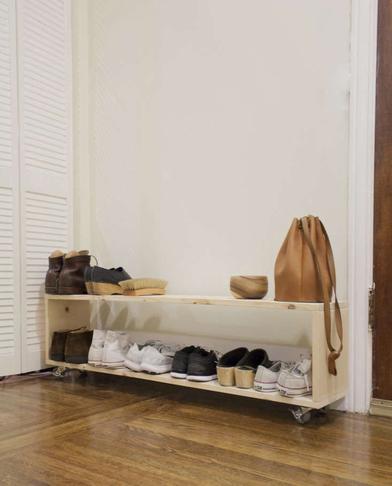 Small Space DIY: A Perfect Shoe Rack for a Narrow Entryway