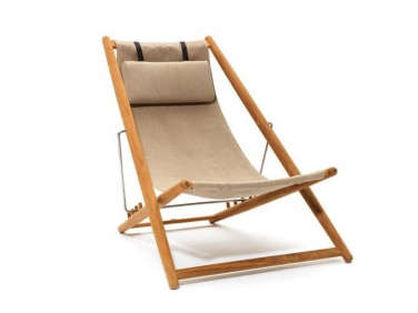 Canvas Deck Chair Wooden Folding Garden Seat Outdoor Patio Lounger Christow 