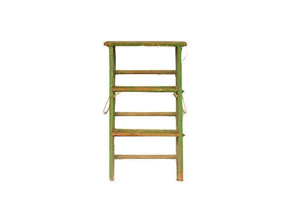 Rustic Wooden Vintage Folding Ladder