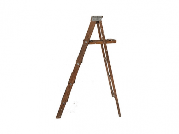 Vintage Five-Step Wooden Ladder