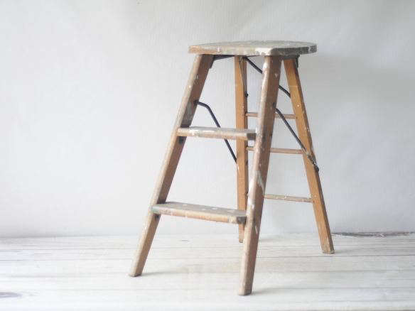 Vintage Wood Crackerjac Step Ladder