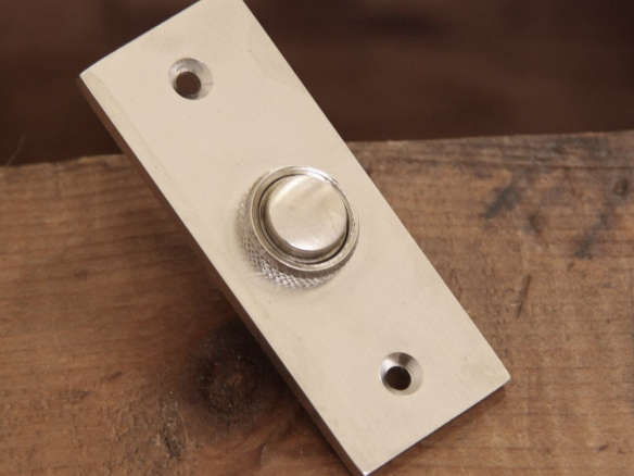Rectangular Bell Push – Polished Nickel