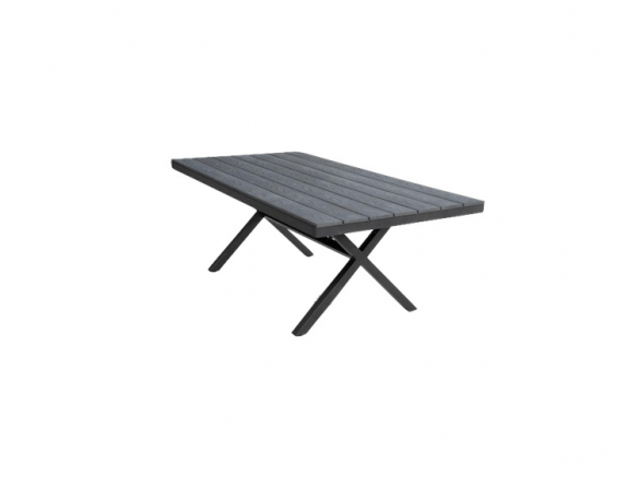 Noosa 200 x 100cm Dining Table in Charcoal with Polywood Top