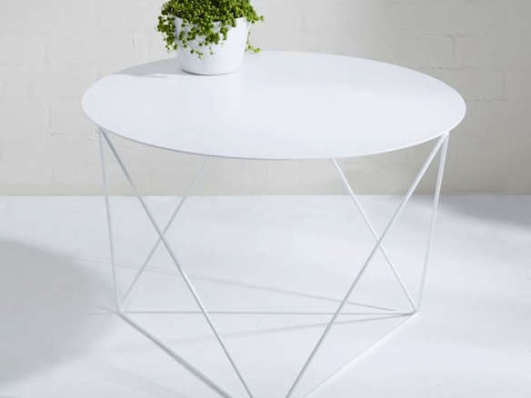 Eric Trine Octahedron Side Table – White