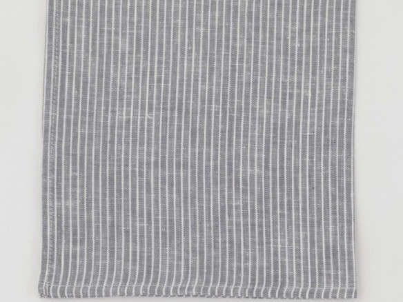 Napkin: Grey Thin White Stripe