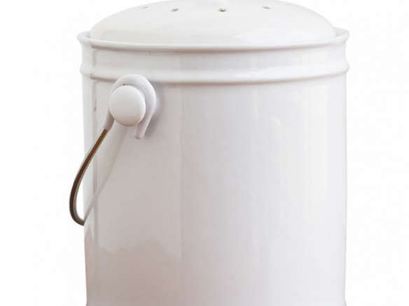 White Ceramic Compost Bin