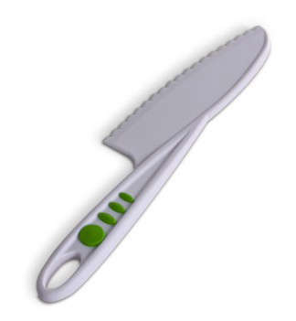 Easy Grip “Button” Nylon Serrated Cutting Knife