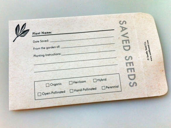 The Seattle Seed Company’s Seed Saving Envelopes