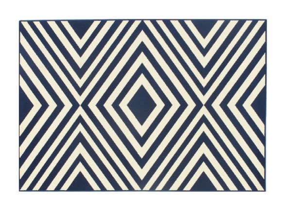 Andros Outdoor Rug, Navy
