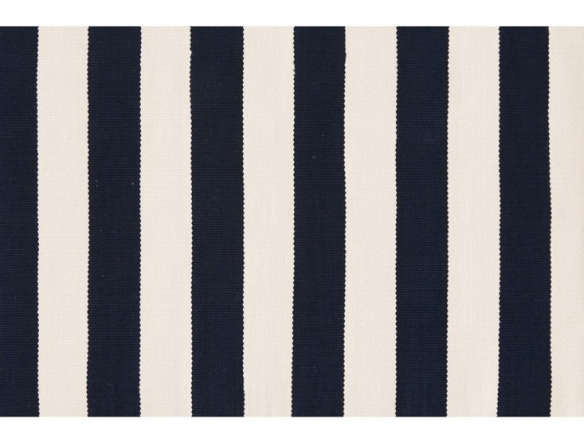 Catamaran Ivory Navy Striped Area Rug, Navy Blue And White Striped Area Rug