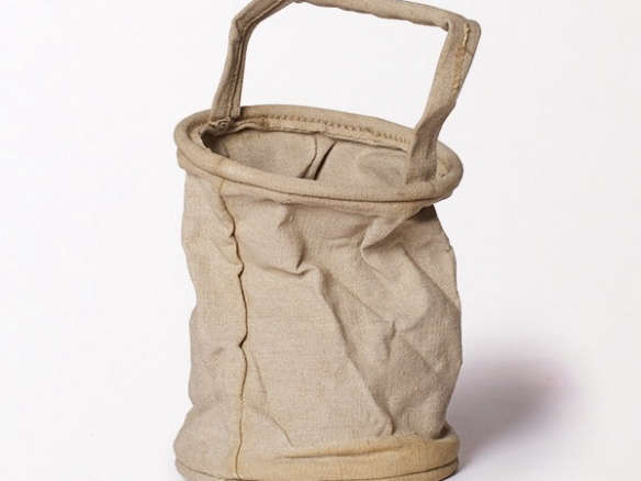 French Army Collapsing Linen Bucket