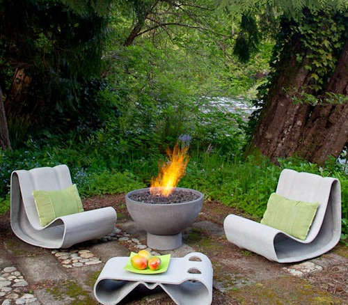 Loop Chair Modern Concrete Outdoor, Modern Concrete Outdoor Furniture