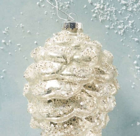 Snow-Covered Pinecone Ornament
