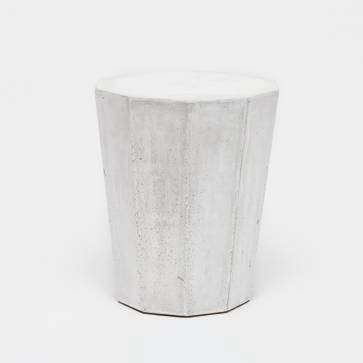 Fluted Concrete Stool