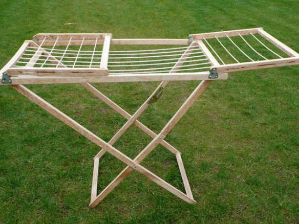 Large Amish Wooden Clothes Drying Rack, Large Wooden Clothes Drying Rack