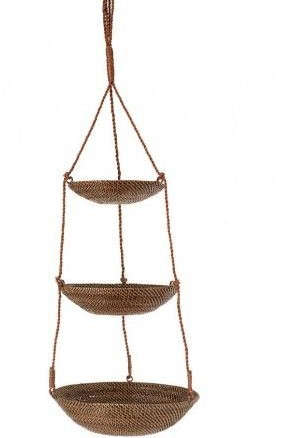 3-Tier Hanging Basket in Rattan-Nito