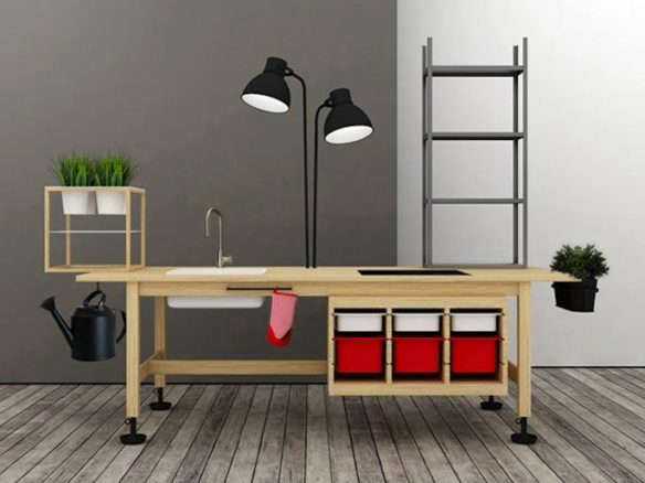Ikea Hacks: A Portable Kitchen and Indoor Herb Garden