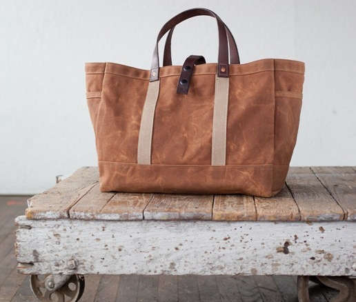No. 175 Tool / Garden Tote in Rust Waxed Canvas