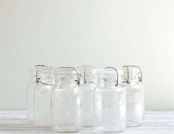 Clear Ball Ideal Pint Canning Jars with Lids