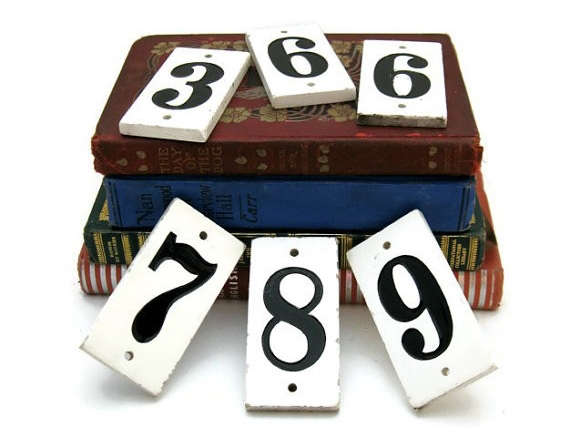 Vintage Number Tile