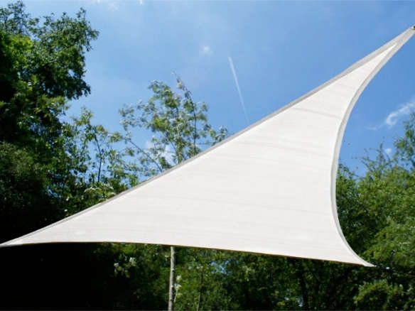 Kookaburra Breathable Sun Sail Shade Canopy 3m Triangle in Sand