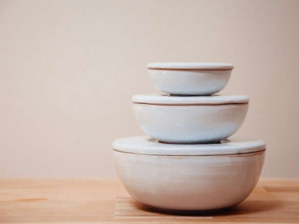 Set of Three Covered Bowls