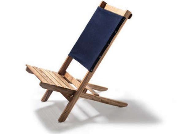 Waxed Canvas & White Ash Travel Chair
