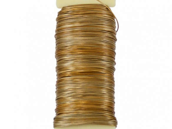 24 Gauge Paddle Floral Wire: Gold