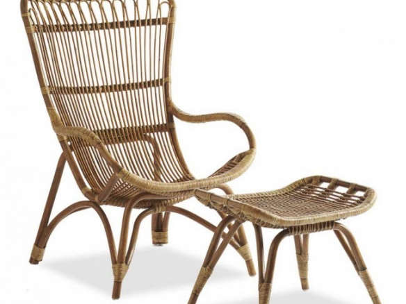 Settle-In Rattan Lounger and Ottoman