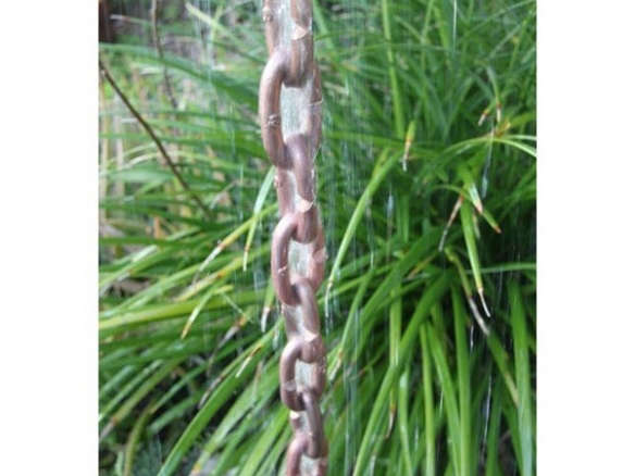 Cast Copper Links Rain Chain – Oval Links