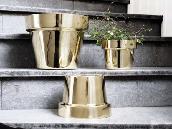 Brass Tacks: Luxury Flower Pots from Sweden