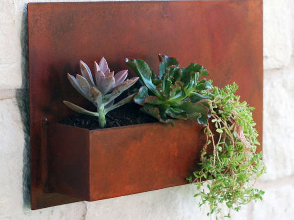 Modern Metal from Urban Mettle: House Numbers and Planters