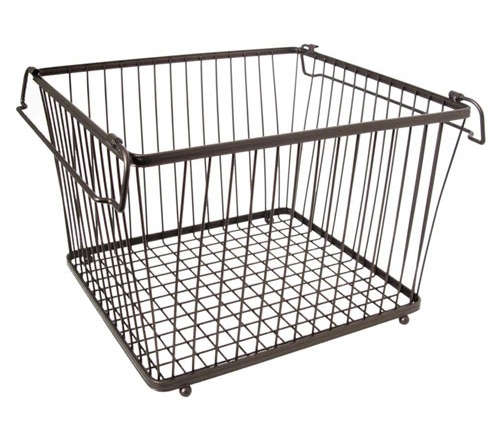 York Stackable Wire Pantry Basket – Bronze