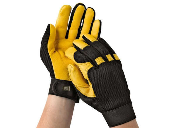 GENUINE GOLD LEAF TOUGH TOUCH GARDENING GLOVES LADIES FREE RECORDED DELIVERY 