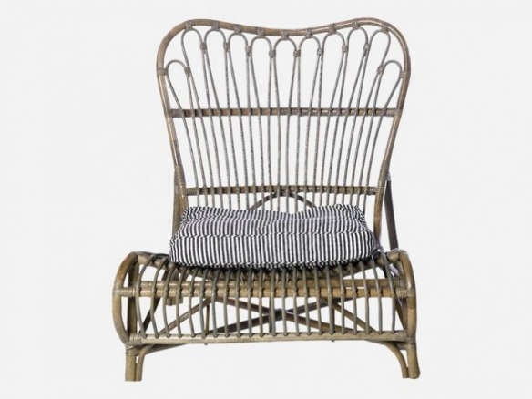House Doctor Colone Rattan Lounge Chair Zwart