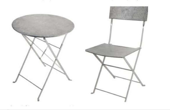 Zinc Table and Chairs