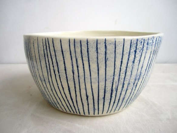 Blue Striped Porcelain Bowl