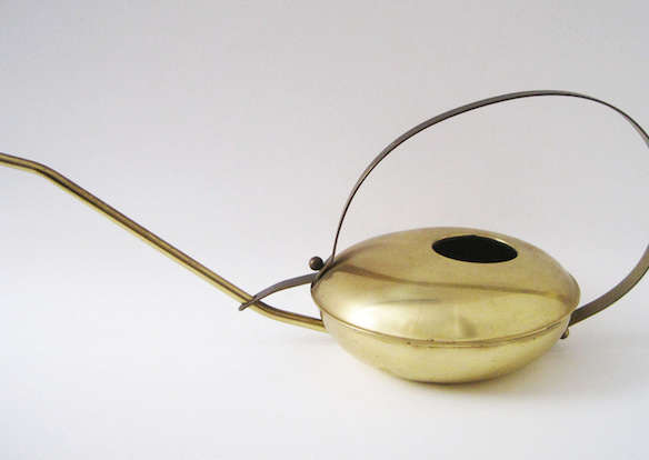 Vintage Modernist Brass Watering Can