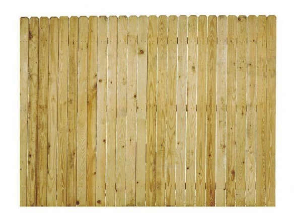 Whitewood Dog Ear Privacy Fence Panel